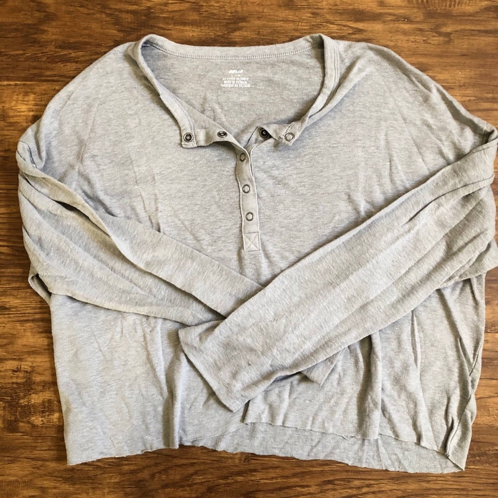 Aerie Crop Long Sleeve Tee - Size Large